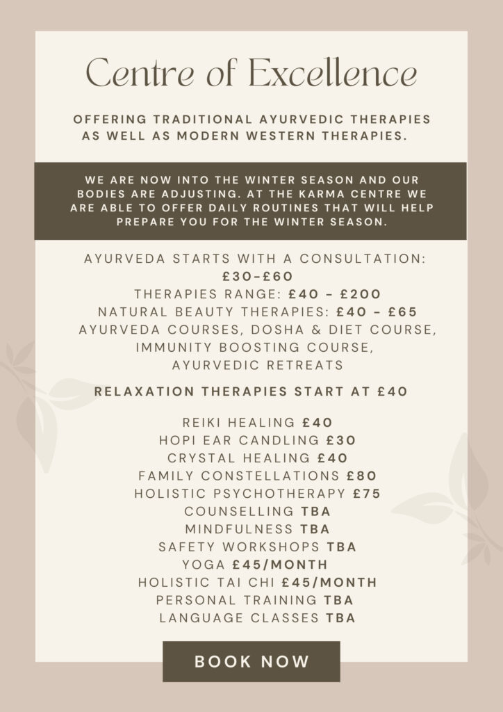 Ayurveda, Counselling, Reiki, Yoga & Meditation